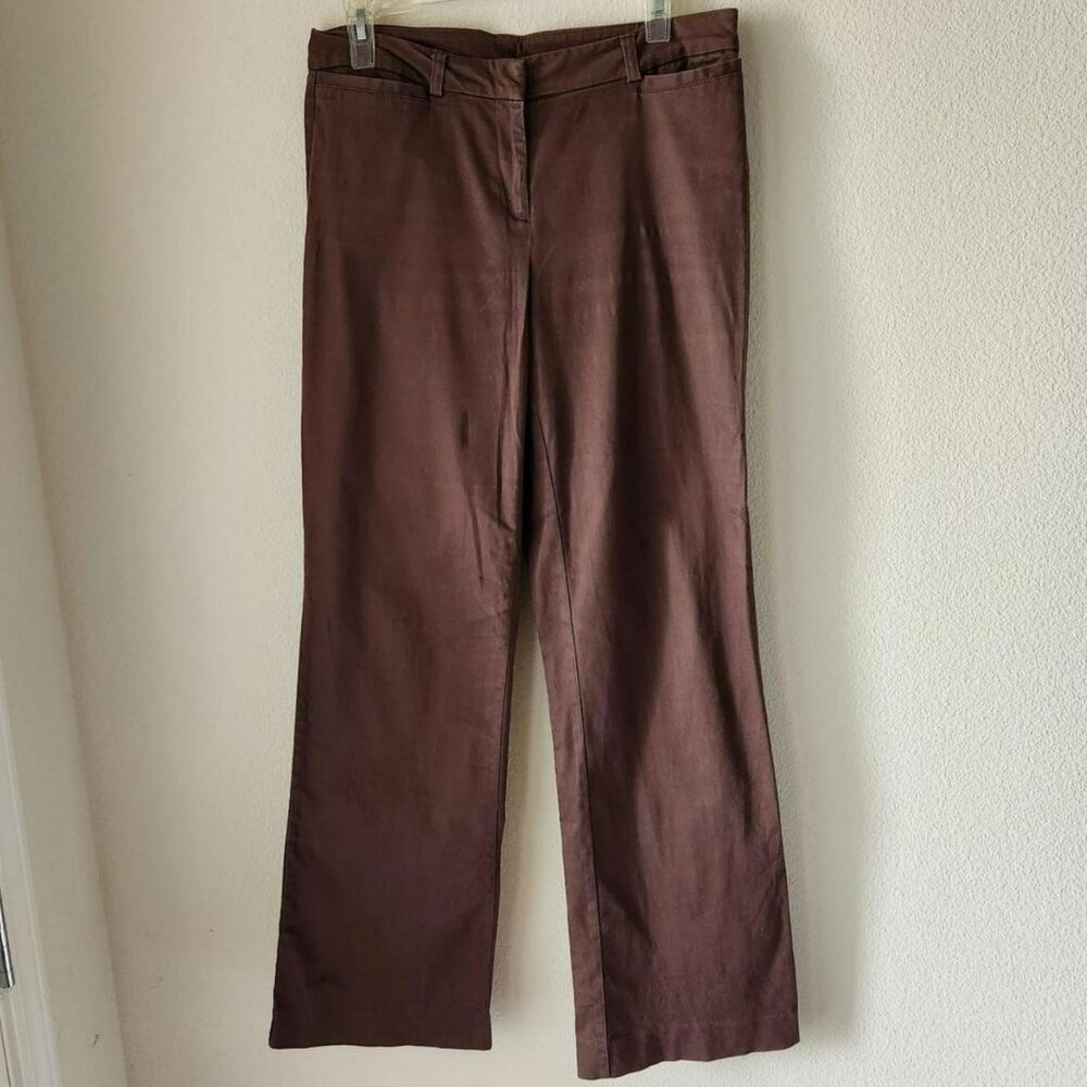 Vintage brown trousers Sz 4 classic minimalist wardrobe staple y2k pants Office